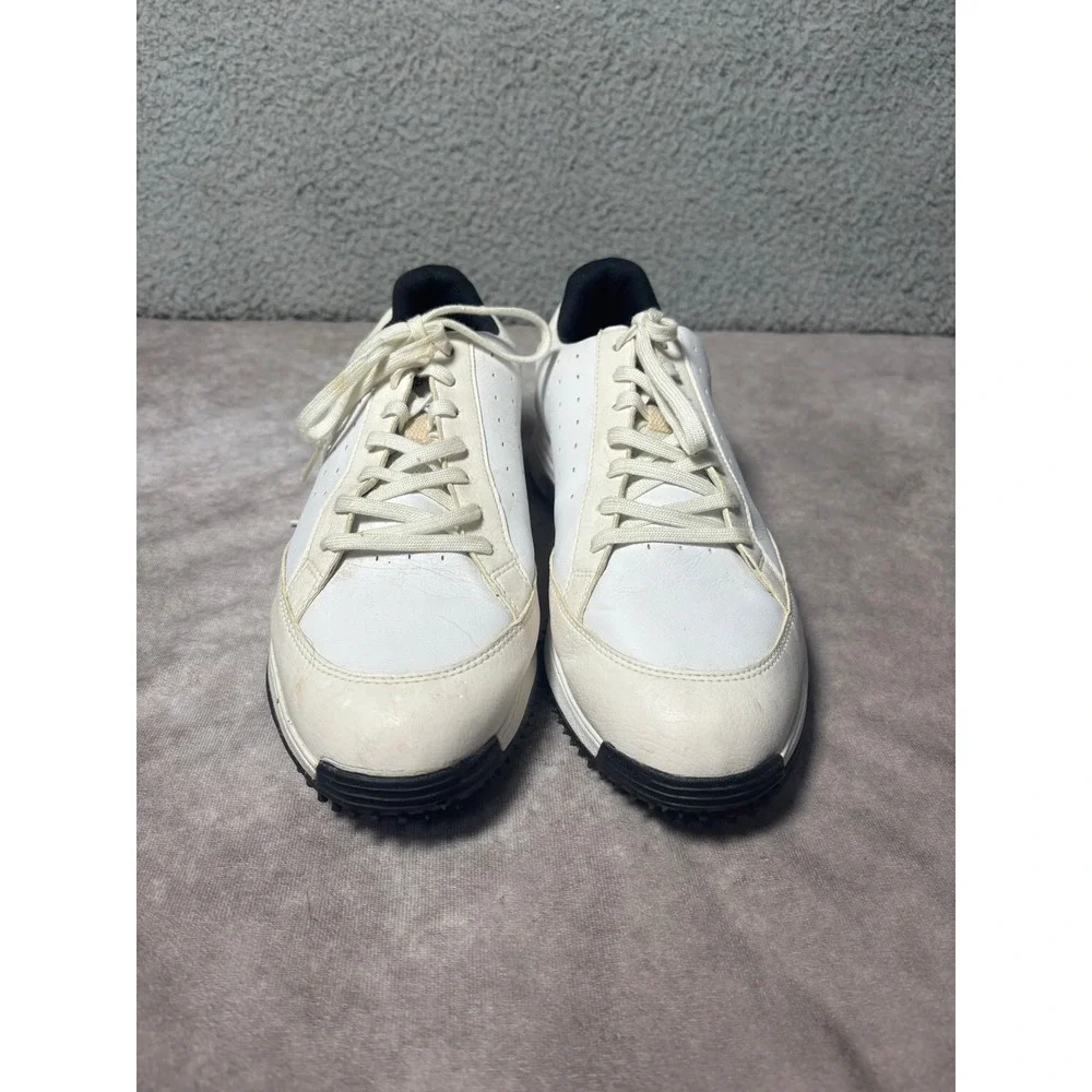Adidas Traxion Mens Golf Shoes‎ White Leather Cleated 673849 Size 9